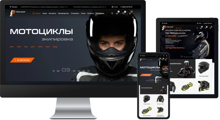 Сайт интернет-магазина мотоэкипировки Сайт интернет-магазина мотоэкипировки